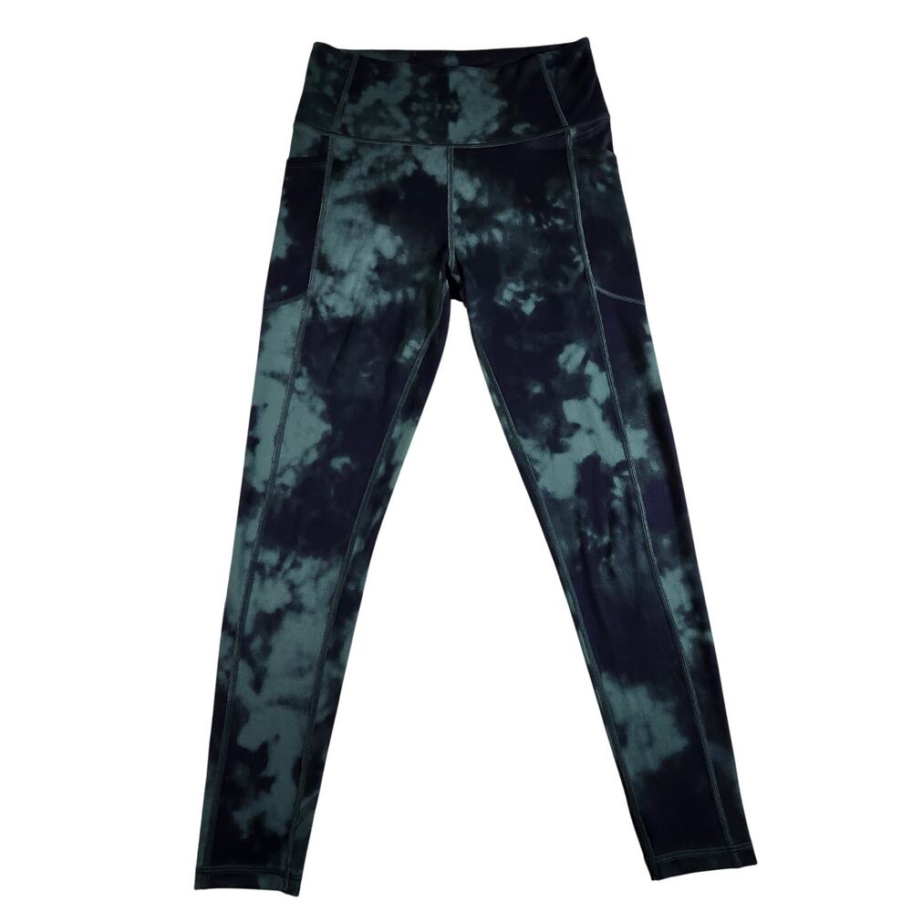 Victoria's Secret Green and Black Soft Essential Pocket 7/8 Crop Legging Size 6